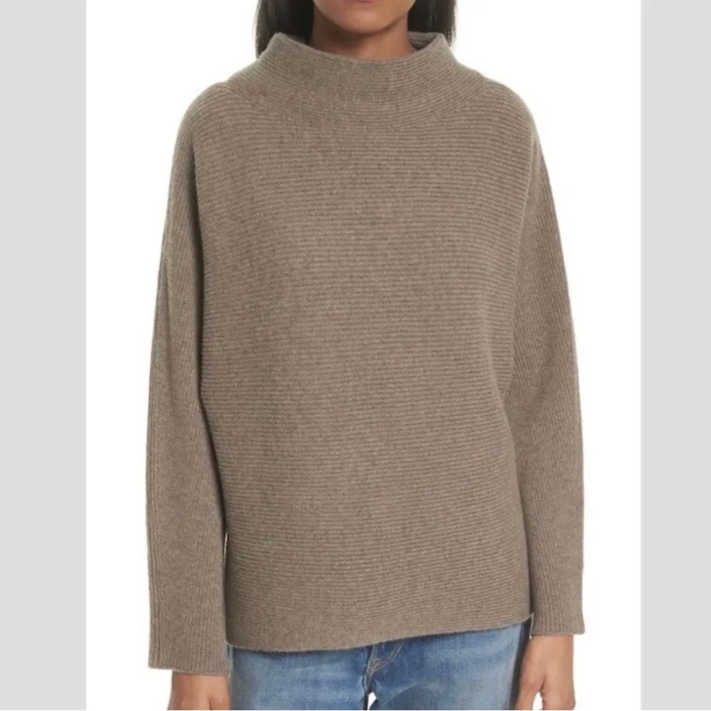 VINCE. funnel neck wool cashmere sweater sz L